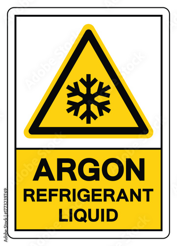 Argon Refrigerant Liquid Symbol Sign ,Vector Illustration, Isolate On White Background Label.EPS10