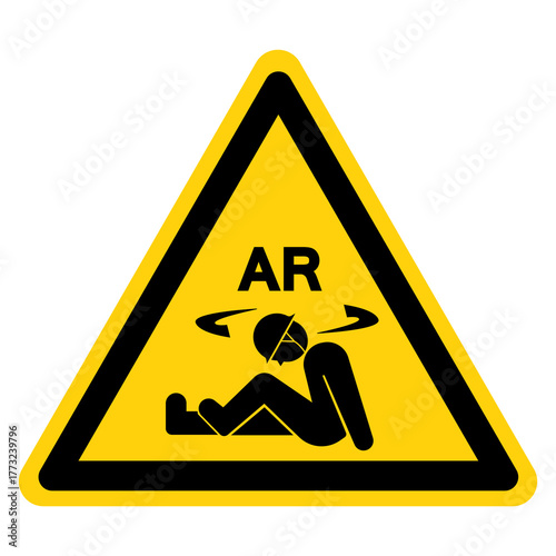 Danger Argon Asphyxiation Hazard Symbol Sign ,Vector Illustration, Isolate On White Background Label.EPS10