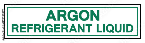 Argon Refrigerated Liquid Symbol Sign ,Vector Illustration, Isolate On White Background Label.EPS10