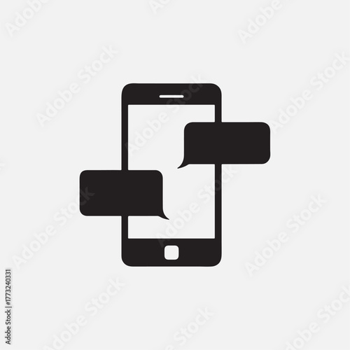 Smartphone Silhouette Icon – Minimal Mobile Device Symbol