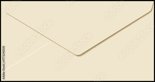 A simple vector illustration of a closed cream-colored envelope on a white background, ready for use.
