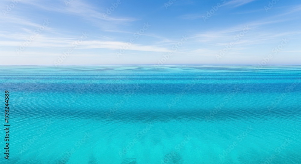 Fototapeta premium Two-Tone Ocean and Blue Sky