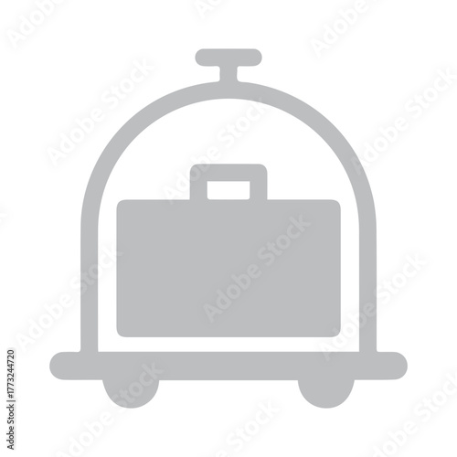 Hotel Luggage Cart Illustration