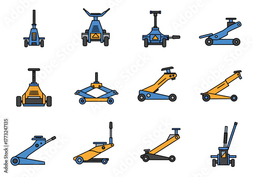 Assortment of Car Jacks Types and Uses for Vehicle Maintenance