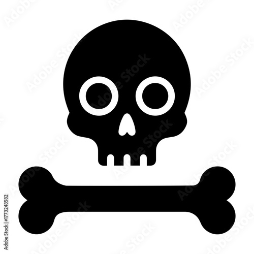 Dia de muertos icons vector a stark black and white depiction of a skull and crossbones symbol on a transparent background