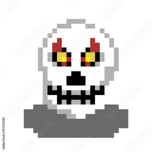 Skull Halloween Pixel Art