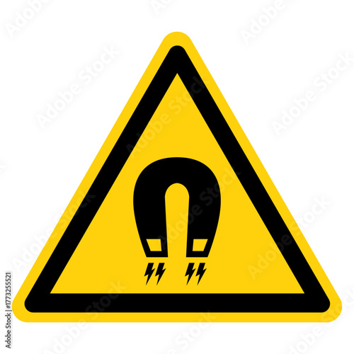 Magnetic Field Symbol Sign,Vector Illustration, Isolated On White Background Label. EPS10