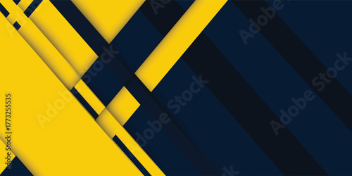 Abstract dark blue and yellow square theme overlaps background for graphics design .