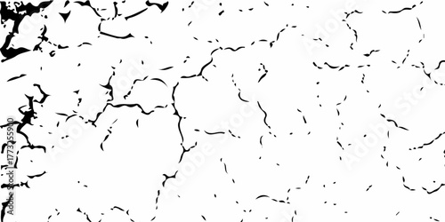 cracked ground, ground distress texture, damage texture. old wall background crack vector, grunge texture. White black grey concrete wall, floor with cracks, texture background, cracked paint. 