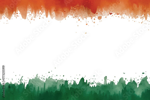 Indian republic day watercolor background: 26 january tricolour orange saffron and green or 15 august independence day transparent png vector pride, banner, national, freedom, image,