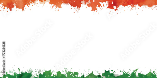 Indian republic day watercolor background: 26 january tricolour orange saffron and green or 15 august independence day transparent png vector image pride, banner, national, freedom,