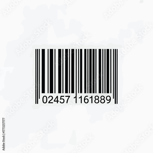 Close up of a barcode on a white background with numbers