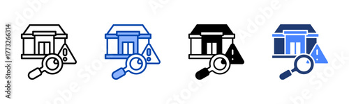 Risk Assessment icon set multiple style collection