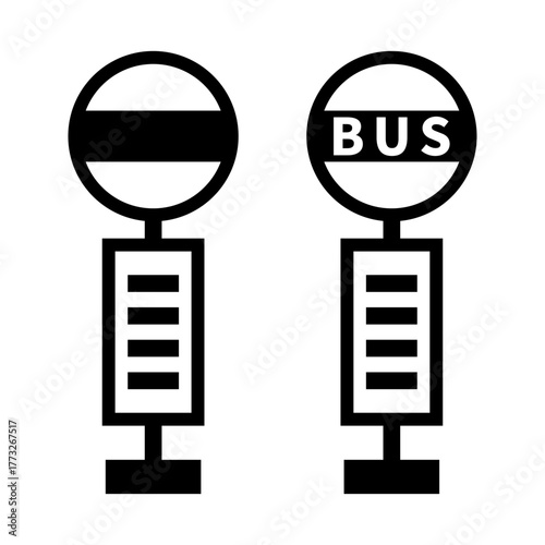 バス停アイコン 黒