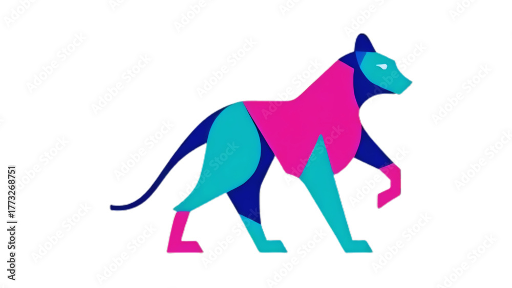 Fototapeta premium colored dog logo