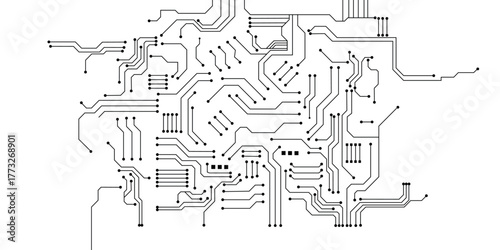 Circuit technology background with hi-tech digital data connection system and computer electronic design. Vector eps10