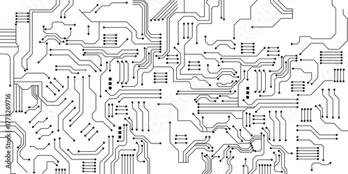 Technology background with hi-tech digital data connection system and computer electronic design