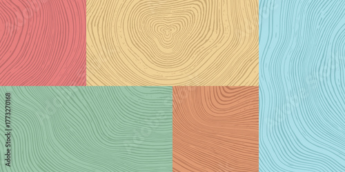 Wood texture set, different shades, pattern mosaic, seamless pattern, vector panel