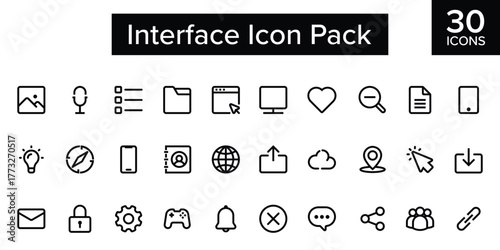 Minimalist UI Icon Set Perfect for Web and App Design