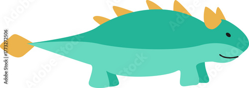 Colorful Cartoon Dinosaur Element