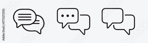 Multiple Chat Bubbles Communication Icons