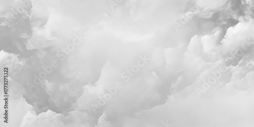 Cloudy White Sky Background. Copy Paste Space.