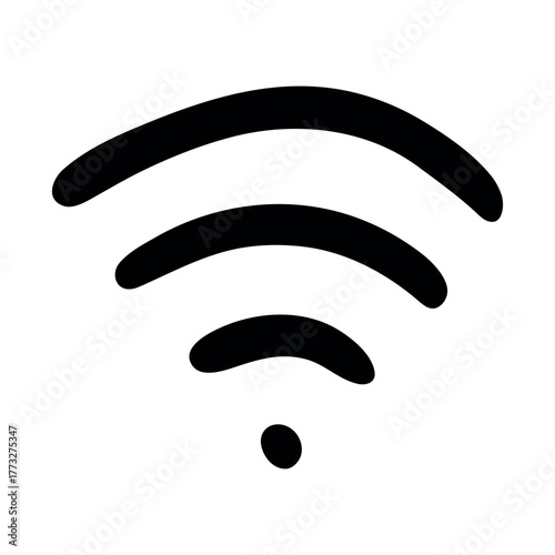 Hand drawn free wifi spot zone sign Public wi-fi area sign Wireless internet clipart in doodle style Single element for print, web, design, decor 3G, 4G, 5G, 6G, IoT