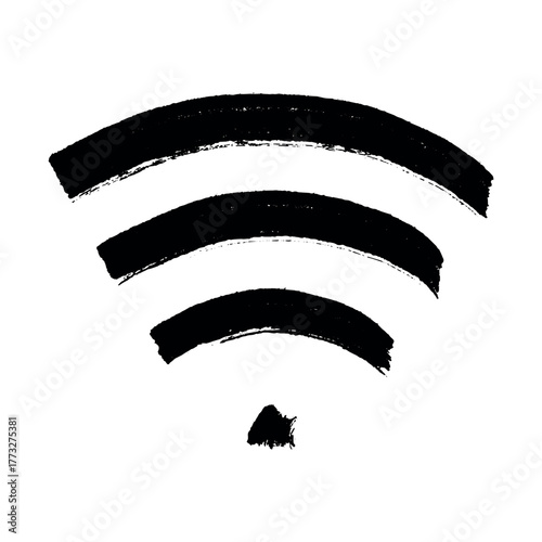 Hand drawn free wifi spot zone sign Public wi-fi area sign Wireless internet clipart in doodle style Single element for print, web, design, decor 3G, 4G, 5G, 6G, IoT