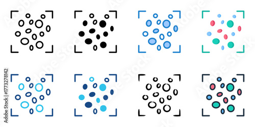 Fine Particle Matter icon set multiple style collection 
