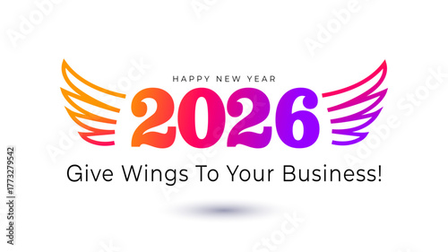 Happy new year 2026. success, growth, business and glory celebration concept.
