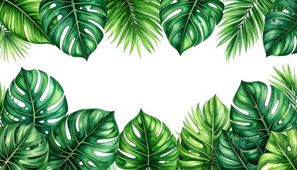 Tropical leaves border (1)