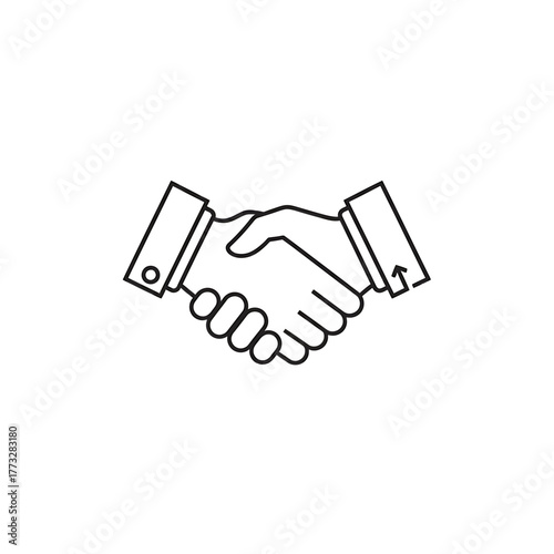 Agreed deal depicted via clasped hands