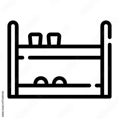 shoe rack line icon