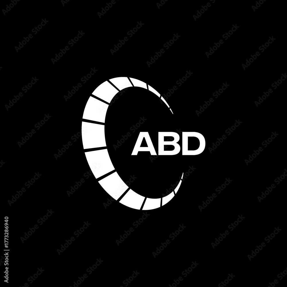 Obraz premium ABD logo. A B D design. White ABD letter. ABD, A B D letter logo design.