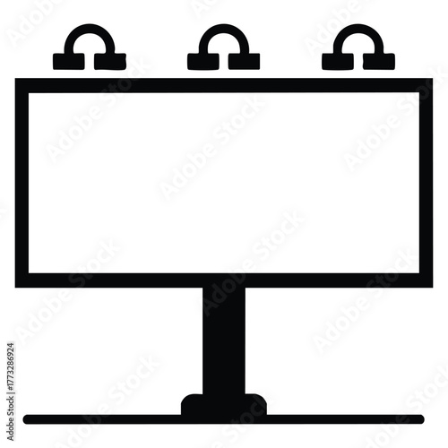 Billboard hoarding vector illustration suitable for advertising promotion signage outdoor marketing or creative campaign themed design artwork concepts