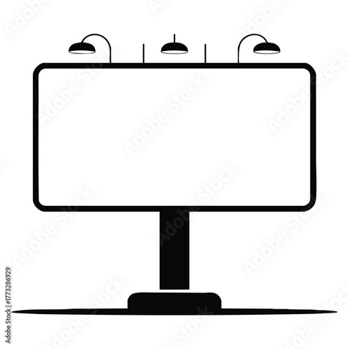 Billboard icon hoarding vector art illustration suitable for advertising outdoor marketing signage design or promotional campaign creative artwork concepts