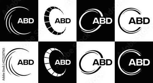 ABD logo. A B D design. White ABD letter. ABD, A B D letter logo design.