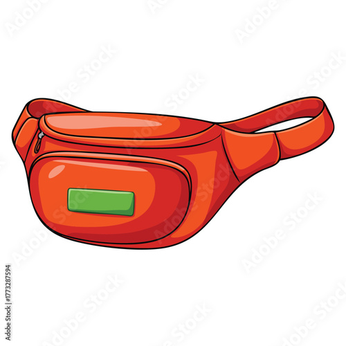 Carry personal items securely with stylish red waist bag perfect for modern urban design travel everyday use and fashion accessory creative projects