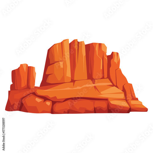 Desert crest sandy mountain vector design isolated on white background ideal for travel outdoor nature or arid landscape themed creative illustration artwork