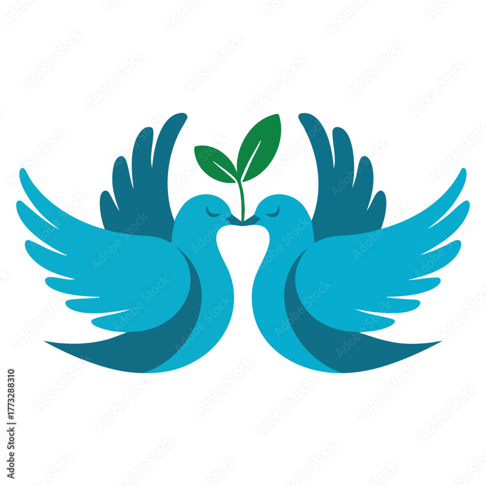 Obraz premium Dove bird wing logo vector illustration template perfect for peace symbol nature conservation wildlife design or spiritual themed creative illustration