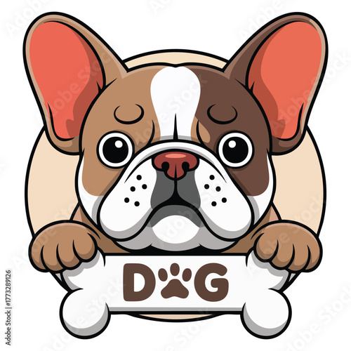 Head of frightened dog illustration isolated on white background vector design suitable for pet, animal expression, scared dog, cartoon, or creative themed artwork