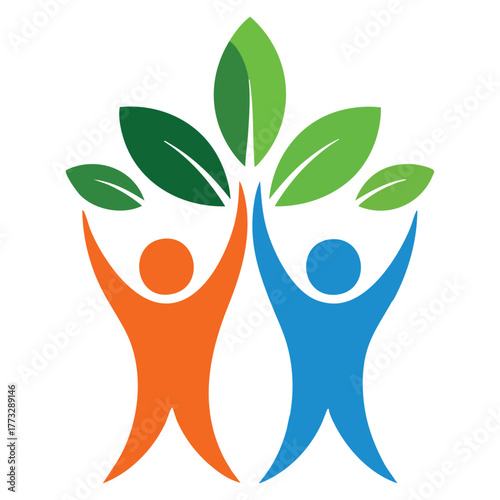 Healthy life vector logo template illustration design suitable for health wellness lifestyle fitness nutrition and medical branding creative artwork