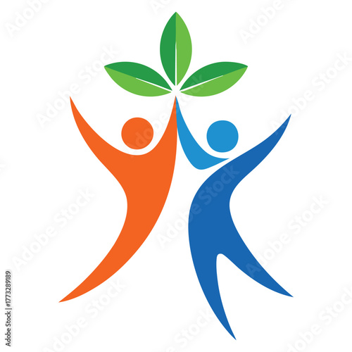 Healthy life logo template vector icon illustration design perfect for wellness health lifestyle branding and fitness or nutrition related visuals