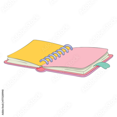 Illustration of book on a white background perfect for education reading literary projects library or knowledge themed creative artwork