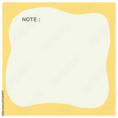 Post-it notes, rounded frame
