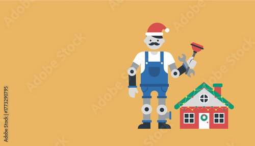 Festive maintenance robot helps with home repairs during the holidays