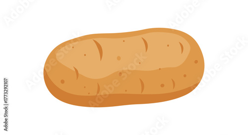 A rustic and wholesome common potato vegetable, presented in a clean, isolated style, ideal for use in cooking, agriculture, or healthy food illustrations.