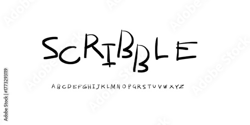 Alphabet font. Typography decorative lettering for logo. vector illustration. stock image