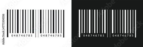 Barcode isolated on white background, Simple fake bar code, barcode scratched vector illustration , barcode icon for selling, Product Barcode, Trendy bar code for web icon in eps 10.