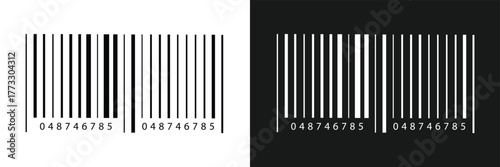 Barcode isolated on white background, Simple fake bar code, barcode scratched vector illustration , barcode icon for selling, Product Barcode, Trendy bar code for web icon in eps 10.